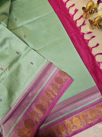Green with Pink Chinnalampattu Saree with Blouse