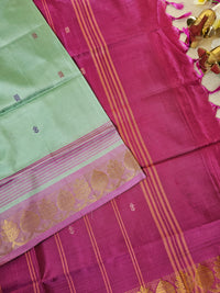 Green with Pink Chinnalampattu Saree with Blouse