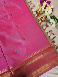 Pink with Dual Shade Beige Chinnalampattu Saree with Blouse