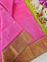 Pink with Green Chinnalampattu Saree with Blouse