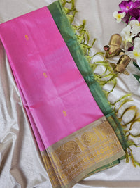 Pink with Green Chinnalampattu Saree with Blouse
