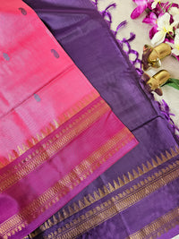 Pink with Purple Chinnalampattu Saree with Blouse