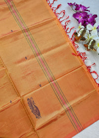Chinnalampattu Saree - Blue with Orange