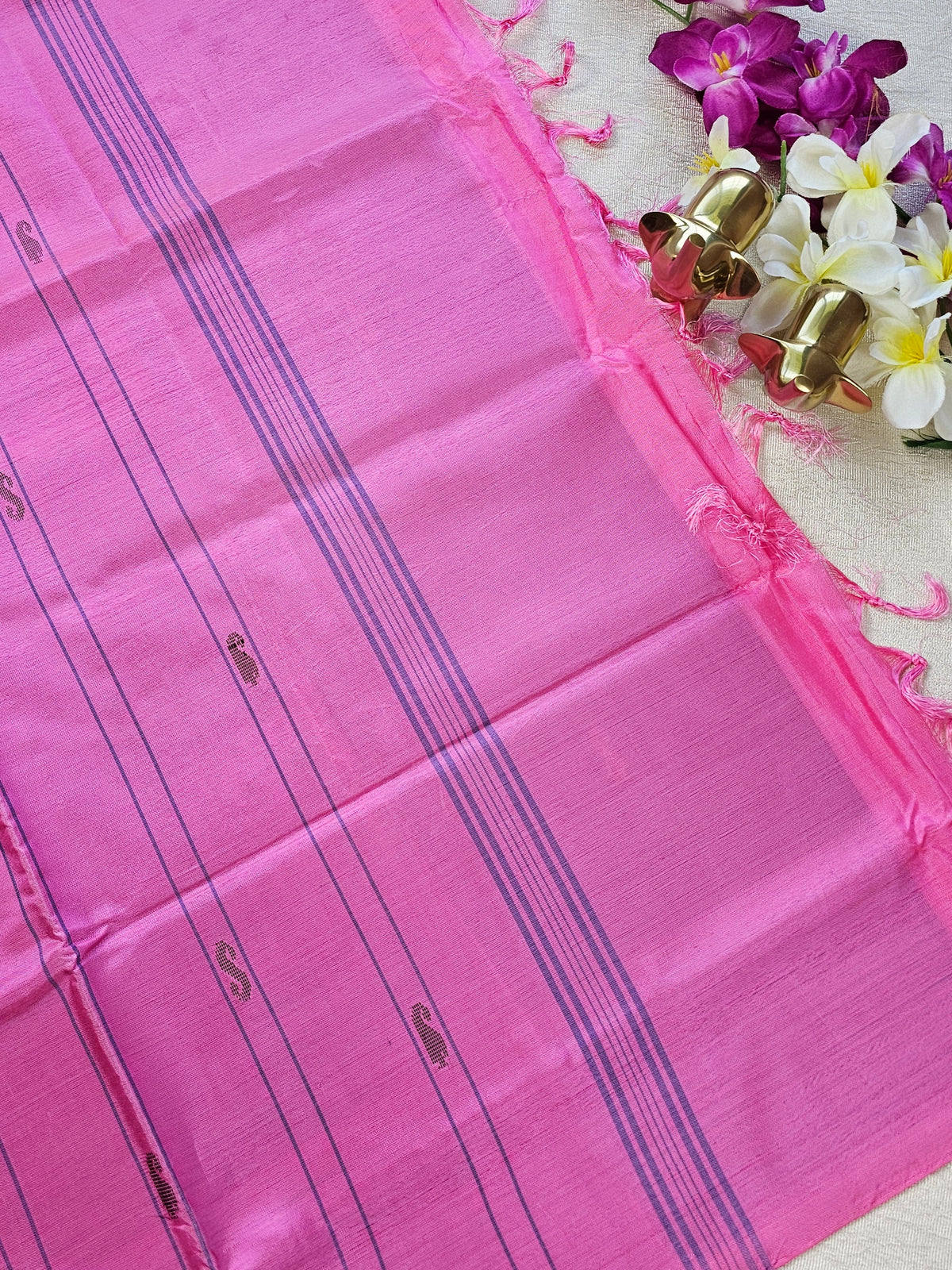 Chinnalampattu Saree - Blue with Pink