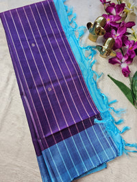 Chinnalampattu Saree - Purple with Blue