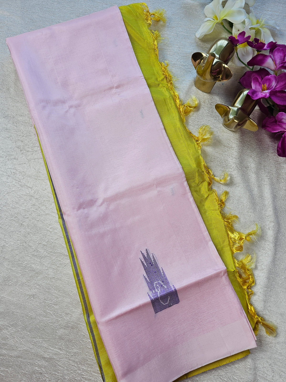 Chinnalampattu Saree - Pink with Yellow