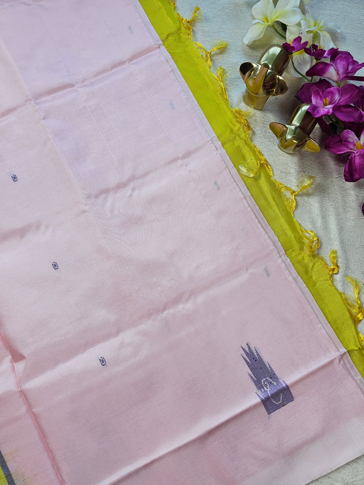 Chinnalampattu Saree - Pink with Yellow