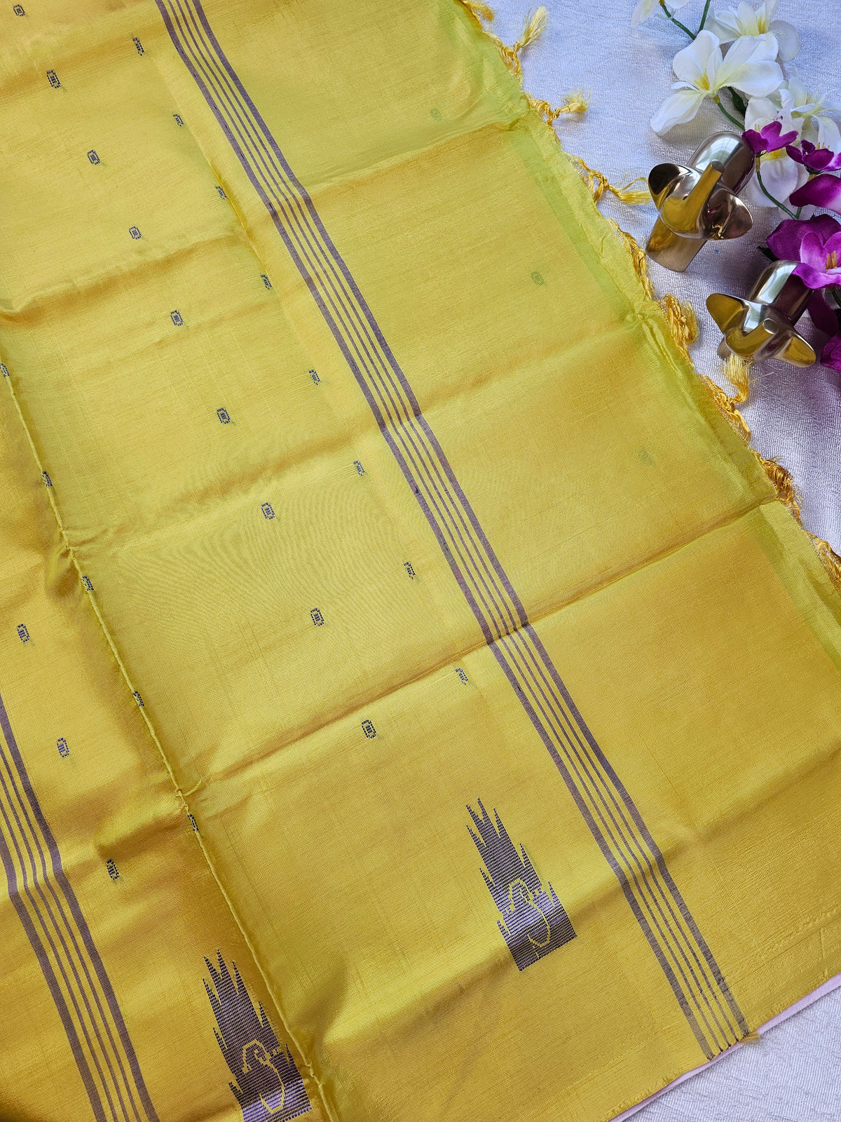 Chinnalampattu Saree - Pink with Yellow