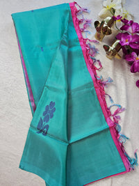 Chinnalampattu Saree- Green with Pink