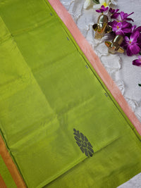 Chinnalampattu Saree- Green with Orange