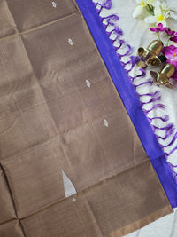 Chinnalampattu Saree - Brown with Blue