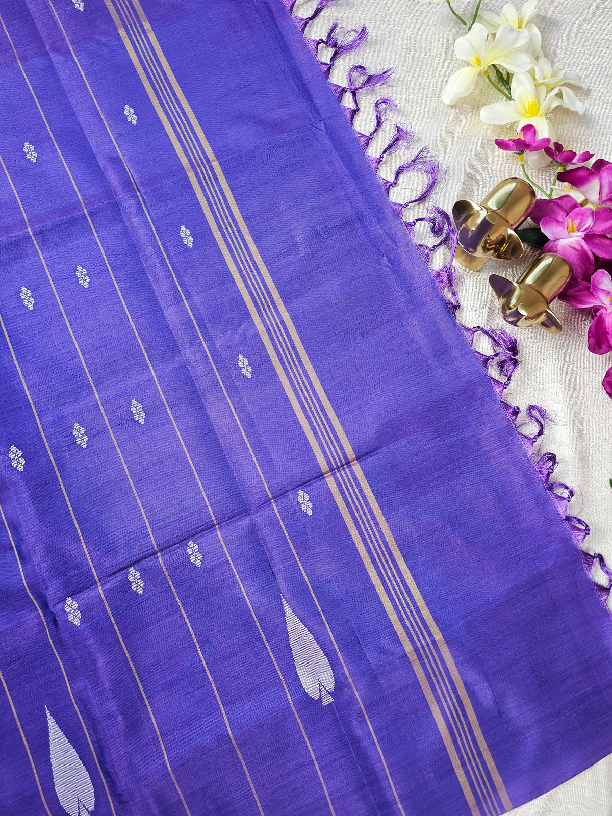 Chinnalampattu Saree - Brown with Blue