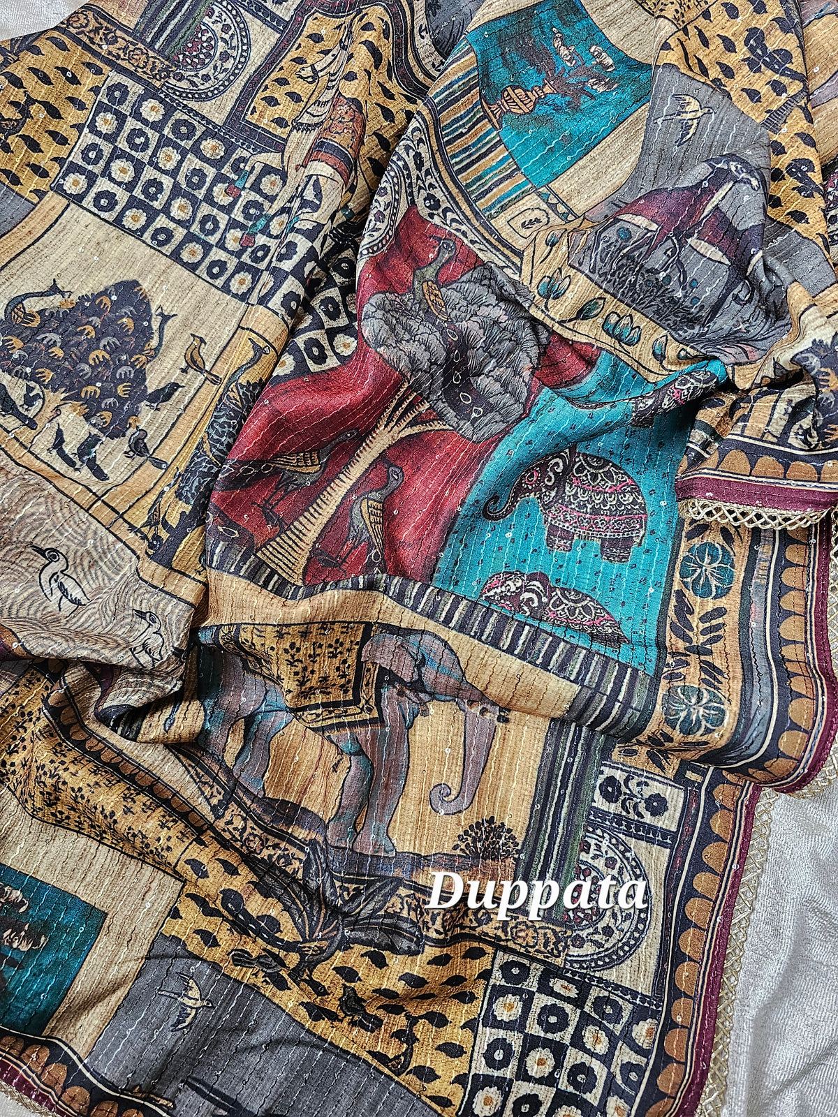 Soft Cotton Unstitched Salwar Suit  - Black