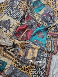 Soft Cotton Unstitched Salwar Suit  - Black