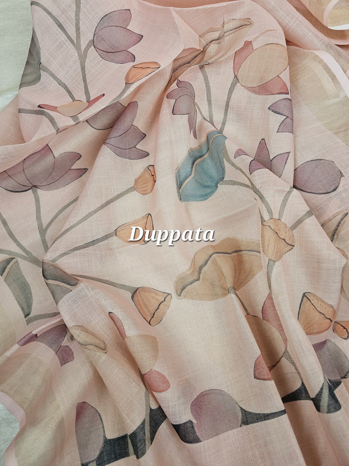 Linen Tissue Unstitched Salwar - Onion Pink