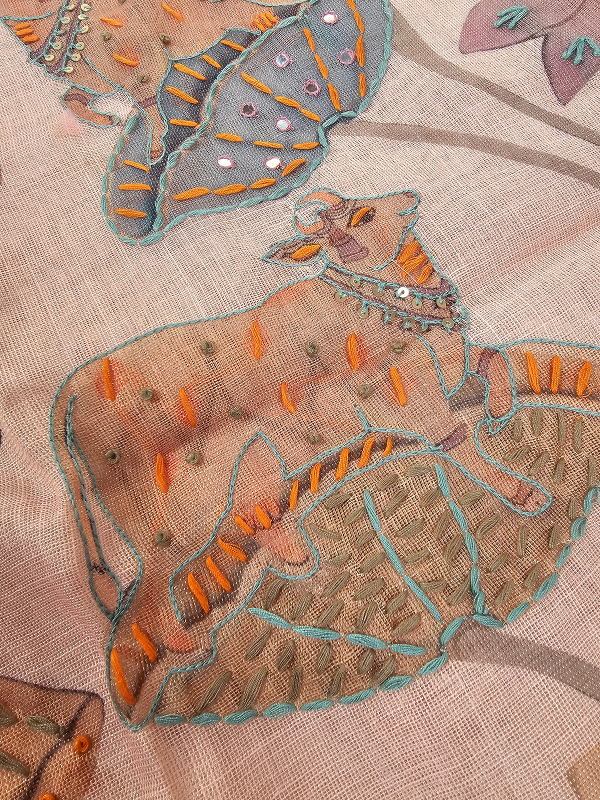 Linen Tissue Unstitched Salwar - Onion Pink