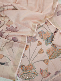 Linen Tissue Unstitched Salwar - Onion Pink