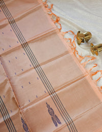Chinnalampattu Saree - Green with Cream
