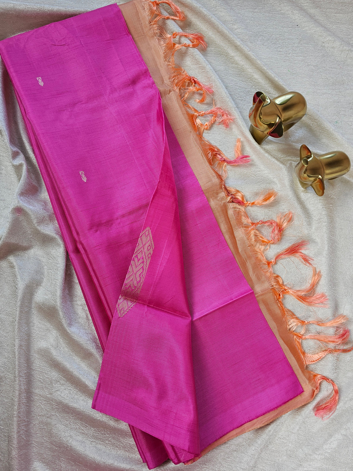 Chinnalampattu Saree - Pink with Cream