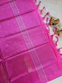Chinnalampattu Saree - Grey with Pink