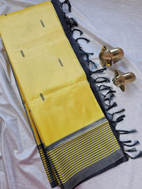 Chinnalampattu Saree - Yellow with Black