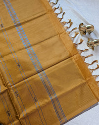Chinnalampattu Saree - Blue with Brown