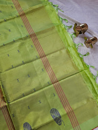 Chinnalampattu Saree - Orange with Green