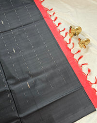 Chinnalampattu Saree - Black with Red