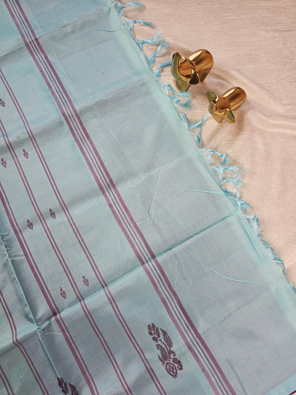 Chinnalampattu Saree- Magenta Pink with Blue