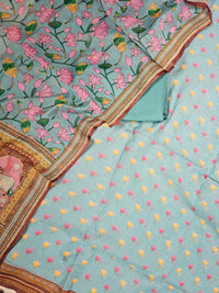 Chanderi Unstitched Salwar - Off-white