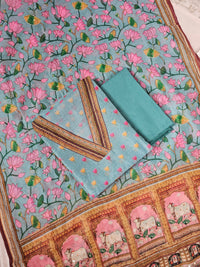 Chanderi Unstitched Salwar - Off-white