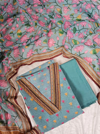 Chanderi Unstitched Salwar - Off-white