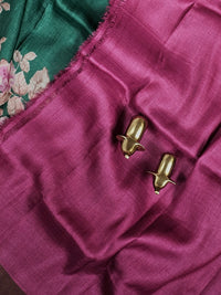 Pure Tussar Silk Saree with Zari Border -