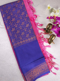 Chinnalampattu Border -Blue  with Pink