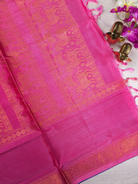 Chinnalampattu Border -Blue  with Pink