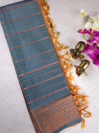 Chinnalampattu Border -Grey with Brown