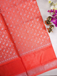 Chinnalampattu Border -Orange with Blue