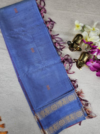 Chinnalampattu Border - Blue  with Dark Red