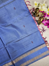 Chinnalampattu Border - Blue  with Dark Red