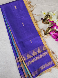 Chinnalampattu Border -Blue with Blue Yellow