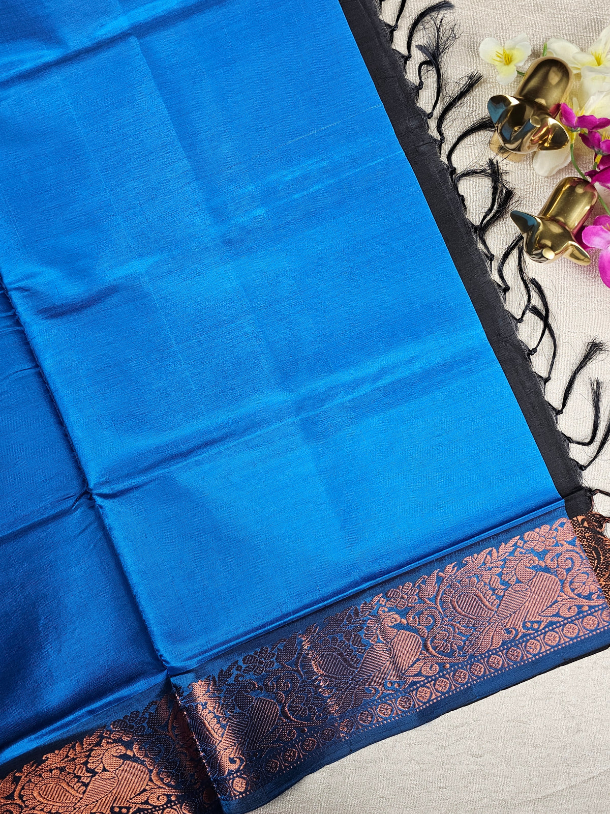 Chinnalampattu Border - Blue with Black