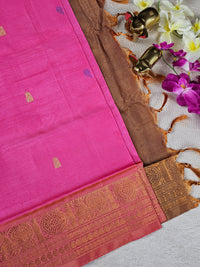 Chinnalampattu Border - Pink  with Brown