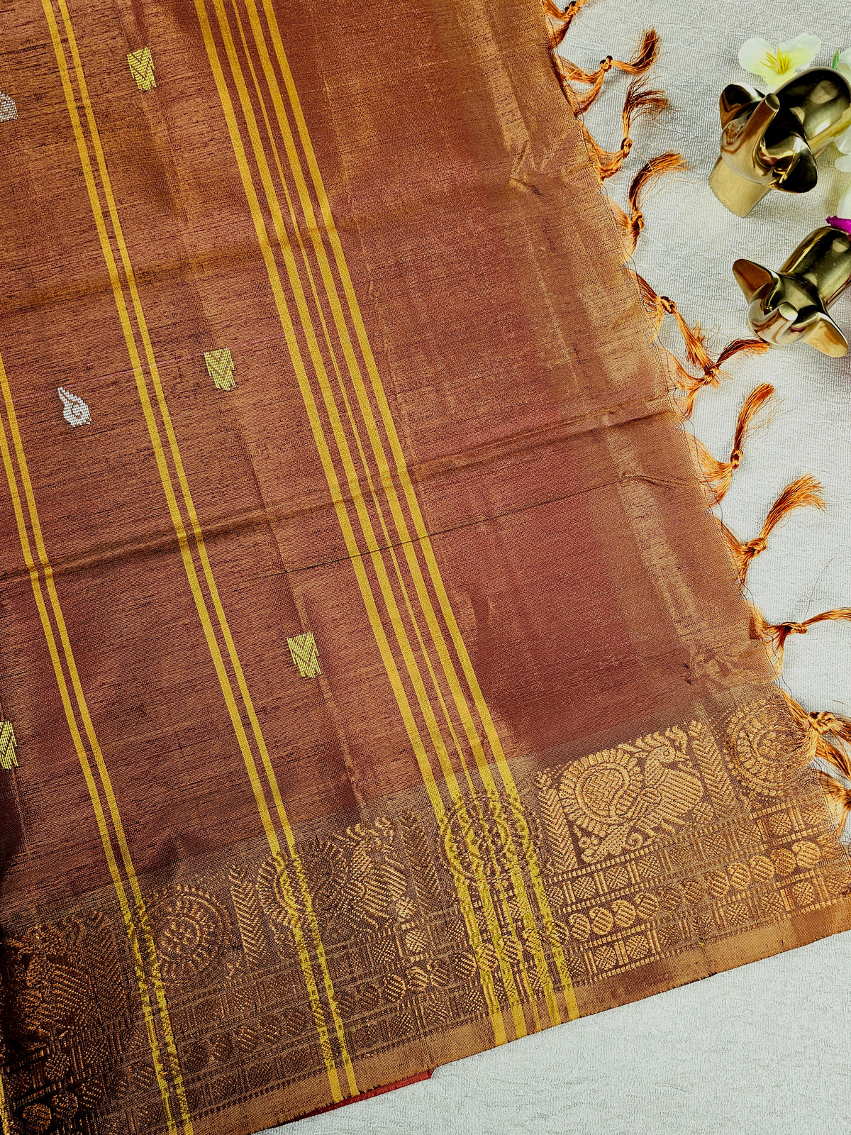 Chinnalampattu Border - Pink  with Brown