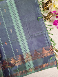 Chinnalampattu Border - Pink  with Peacock Green