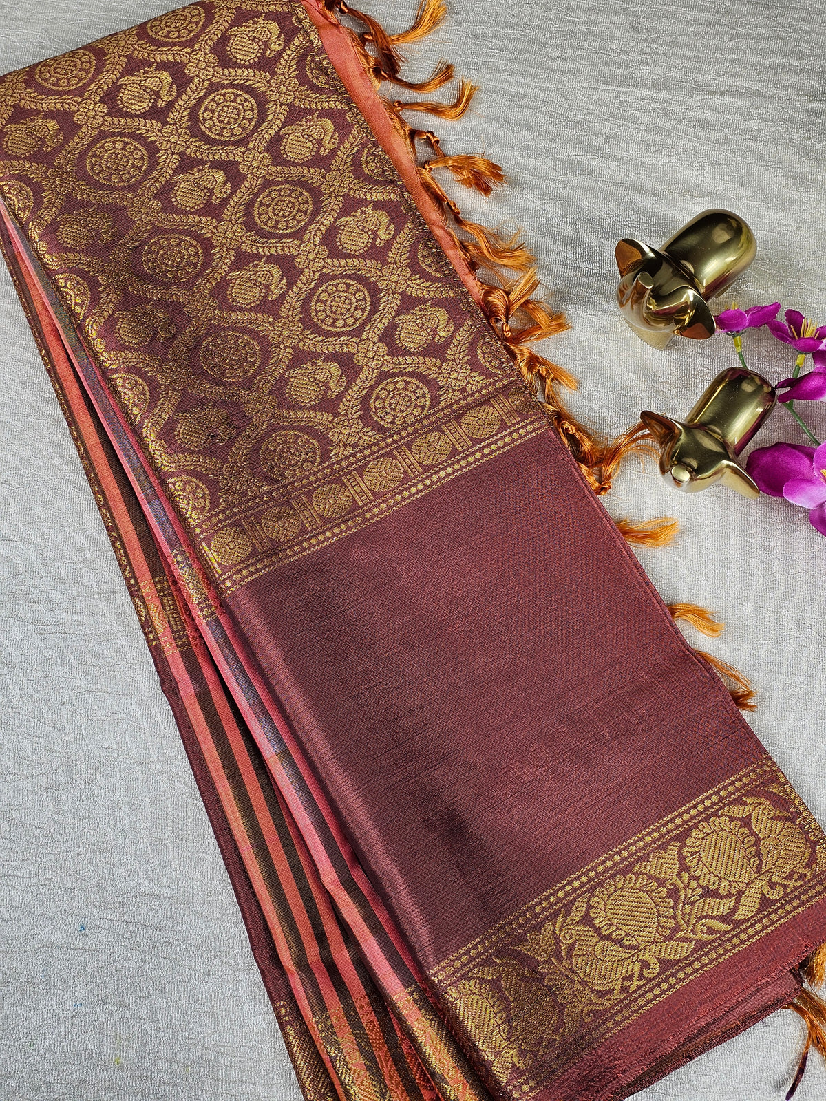 Chinnalampattu Border -Dark Brown with Brown