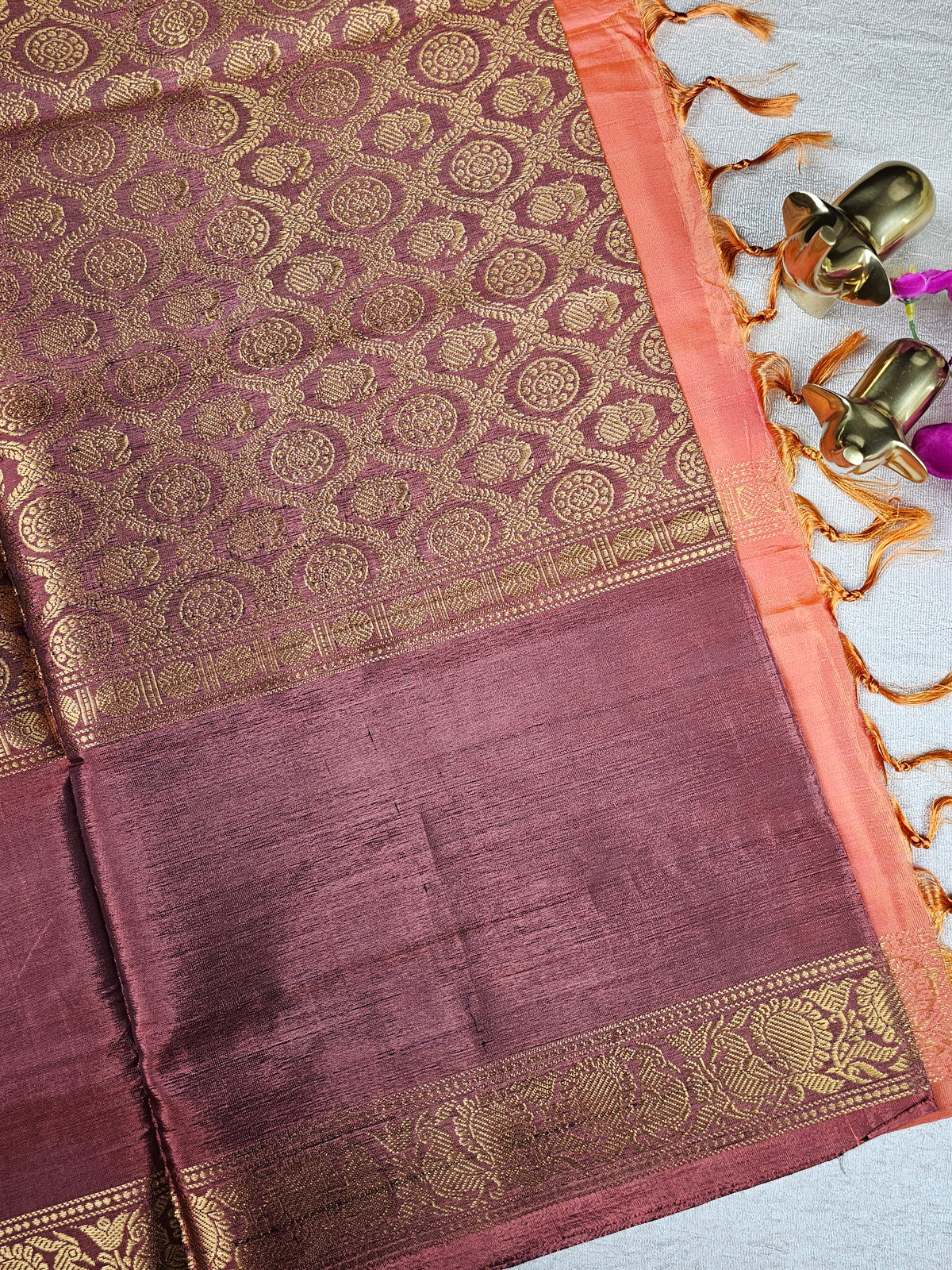 Chinnalampattu Border -Dark Brown with Brown