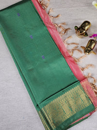 Chinnalampattu Border -Dark  Green with Red