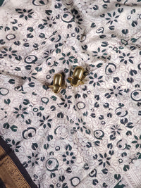 Chennuri Silk - Green with Black