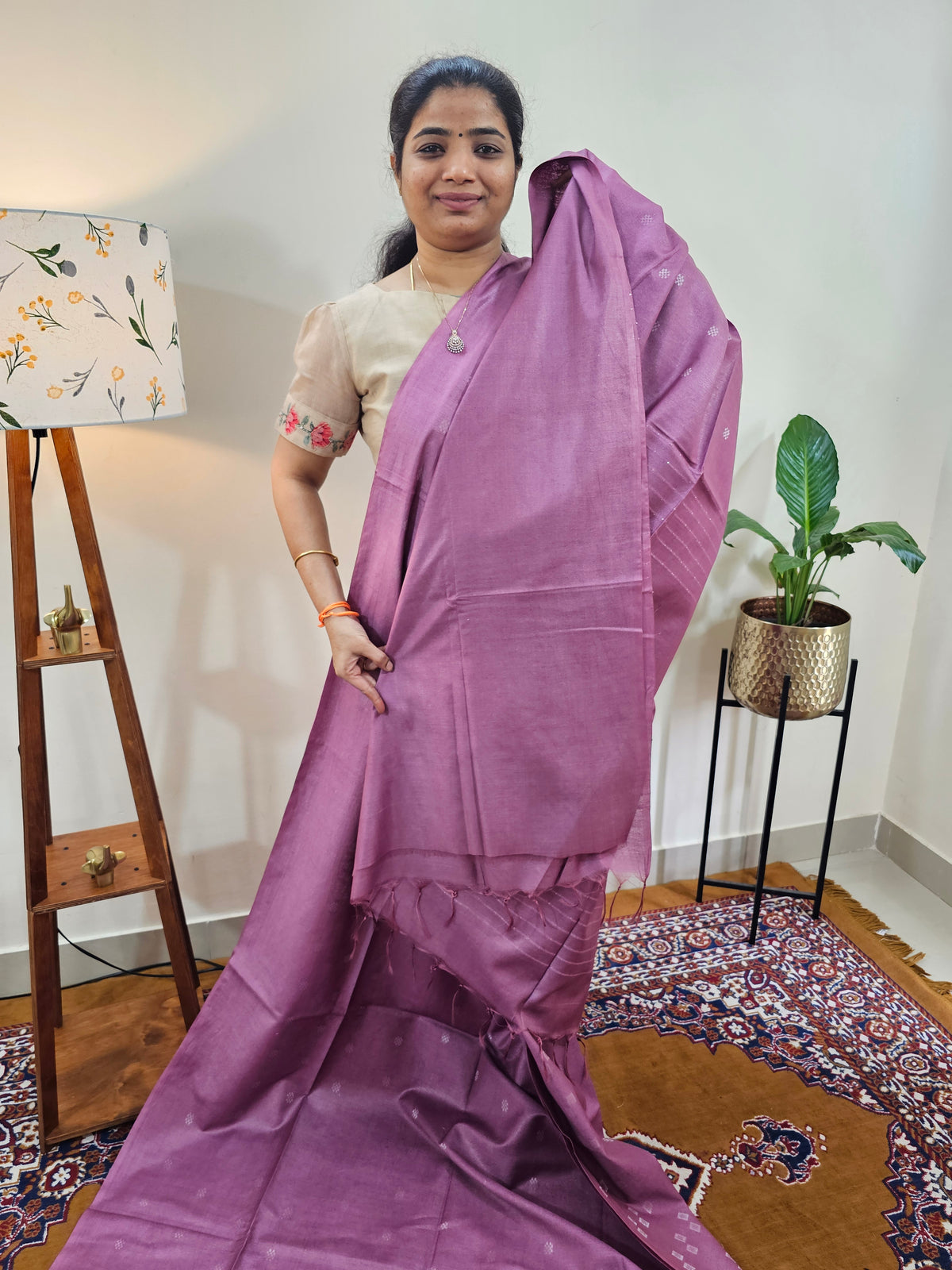 Bhagalpuri Fancy Sarees - Soft Magenta Pink