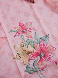 Linen Unstitched Salwar - Peachish Pink